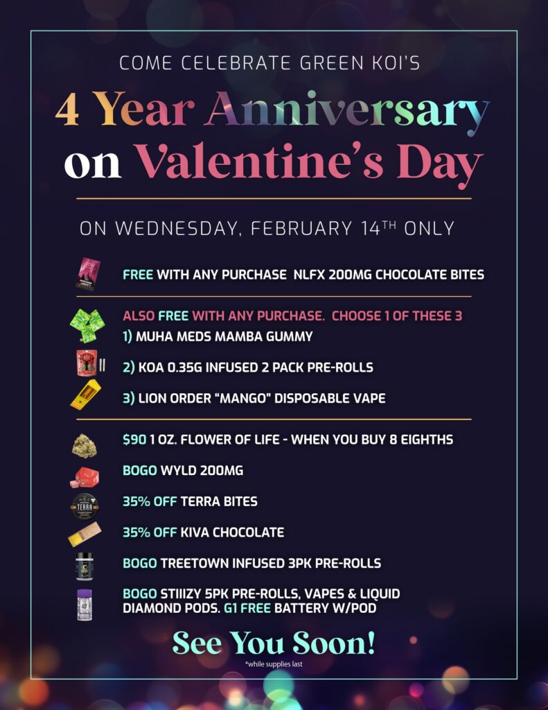 February Week 6 4th Anniversary Valentine Day Flyer 2024